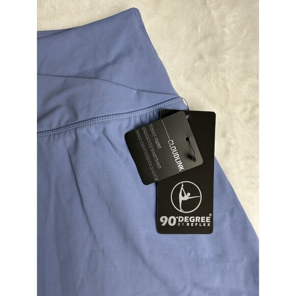 NWT 90 Degree Reflex Tennis Skirt  Blue Patterns Ruffle Back Skort Sz XL New - Picture 9 of 10